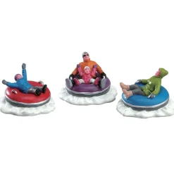 Lemax Village Collection Table Accents* Tubing Family, Set Of 3 #73305