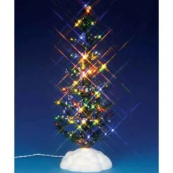 Lemax Village Collection Lighted Accessories* Lighted Pine Tree Multi Large #54950