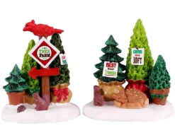 Lemax Village Collection Accessories* Tree Farm Display, Set Of 2 #14844