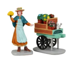 Lemax Village Collection Figurines* Merry's Garden Cart, Set Of 2 #22117