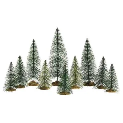 Lemax Village Collection Trees & Landscapes* Needle Pine Trees, Set Of 10 #84358