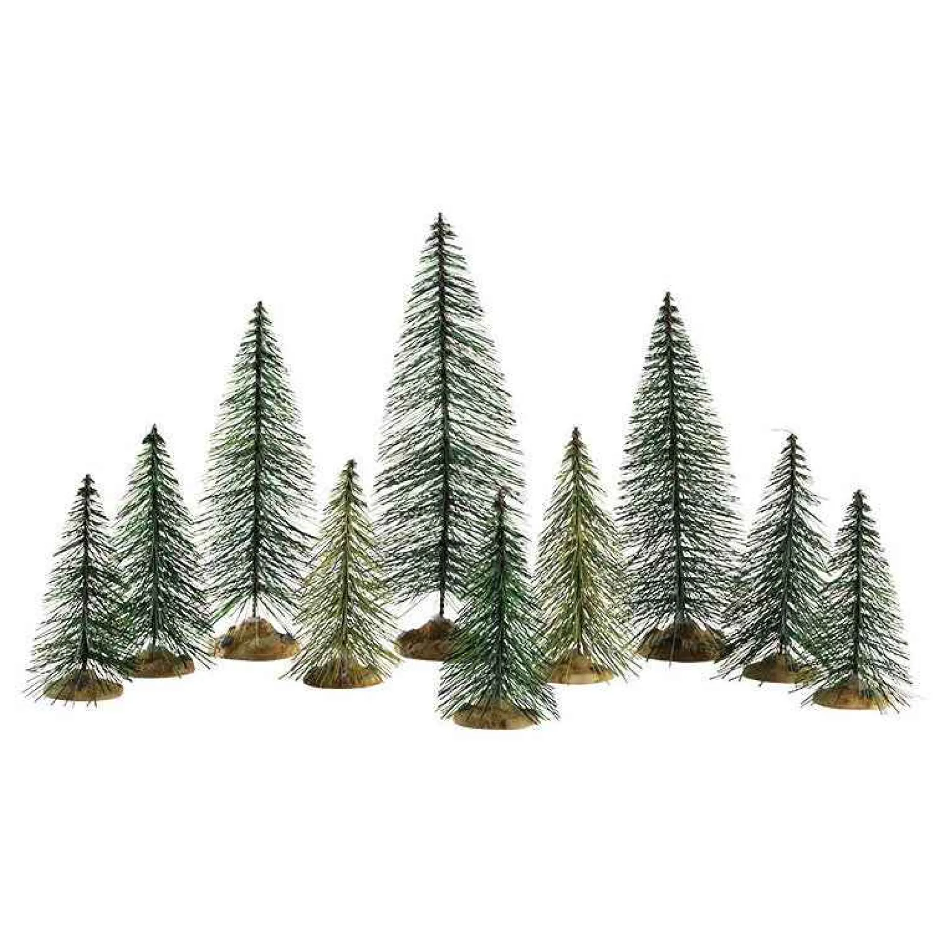 Lemax Village Collection Trees & Landscapes* Needle Pine Trees, Set Of 10 #84358
