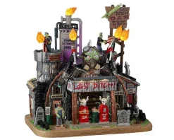 Lemax Village Collection Halloween Villages* Last Ditch Gas & Salvage, With 4.5V Adaptor #25842