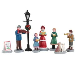 Lemax Village Collection Figurines* Baily's Music School Carolers Set Of 8 #02949