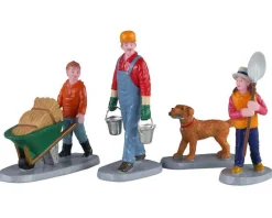 Lemax Village Collection Figurines* Morning Chores, Set Of 4 #02922