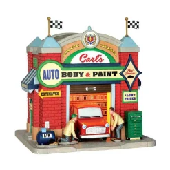 Lemax Village Collection Lighted Buildings* Carl's Auto Body & Paint #65119