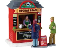Lemax Village Collection Table Accents* Global Bean Coffee Kiosk #93439