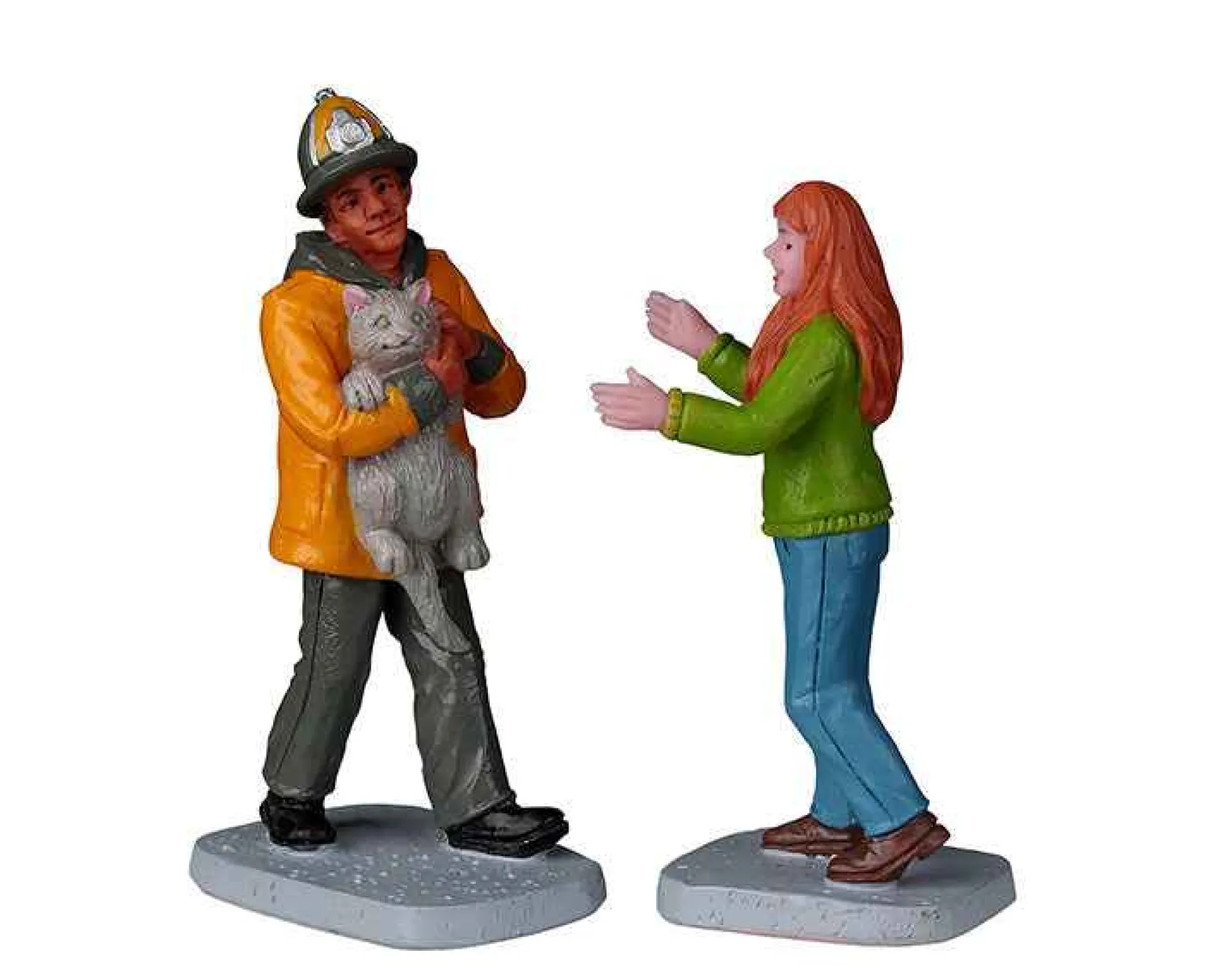 Lemax Village Collection Figurines* My Hero!, Set Of 2 #22120
