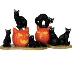 Lemax Village Collection Halloween Villages* Halloween Cats, Set Of 2 Figurines #12883