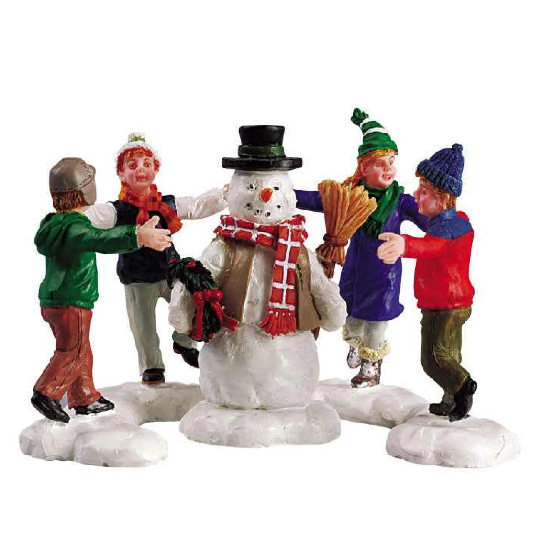 Lemax Village Collection Figurines* Ring Around The Snowman, Set Of 3 #52112