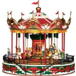 Lemax Village Collection Animated* Santa Carousel #34682