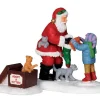 Lemax Village Collection Figurines* Santa And Kittens, Set Of 2 #22045