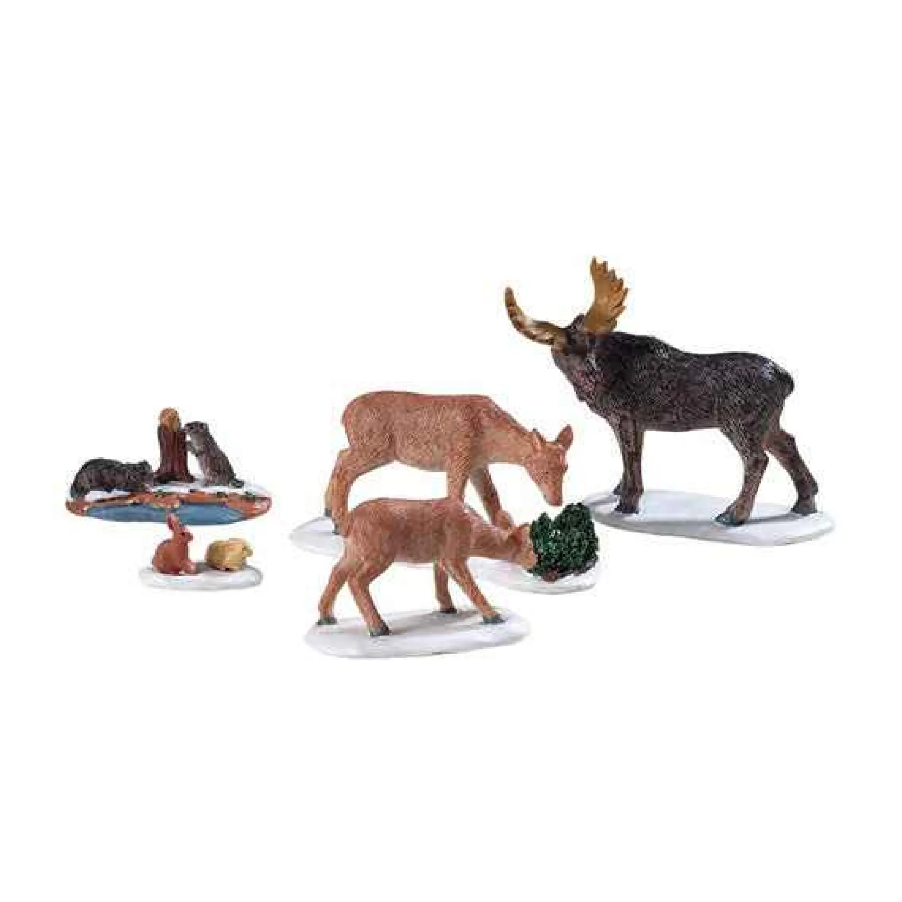 Lemax Village Collection Figurines* Wild Animals, Set Of 5 #92771