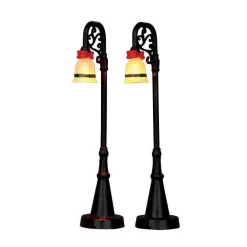 Lemax Village Collection Accessories* Bell Ornament Lamp Post, Set Of 2 #54932