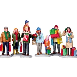 Lemax Village Collection Figurines* Holiday Shoppers, Set Of 6 #92683