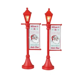 Lemax Village Collection Accessories* North Pole Lamppost, Set Of 2, Battery Operated (4.5V)72 #34091