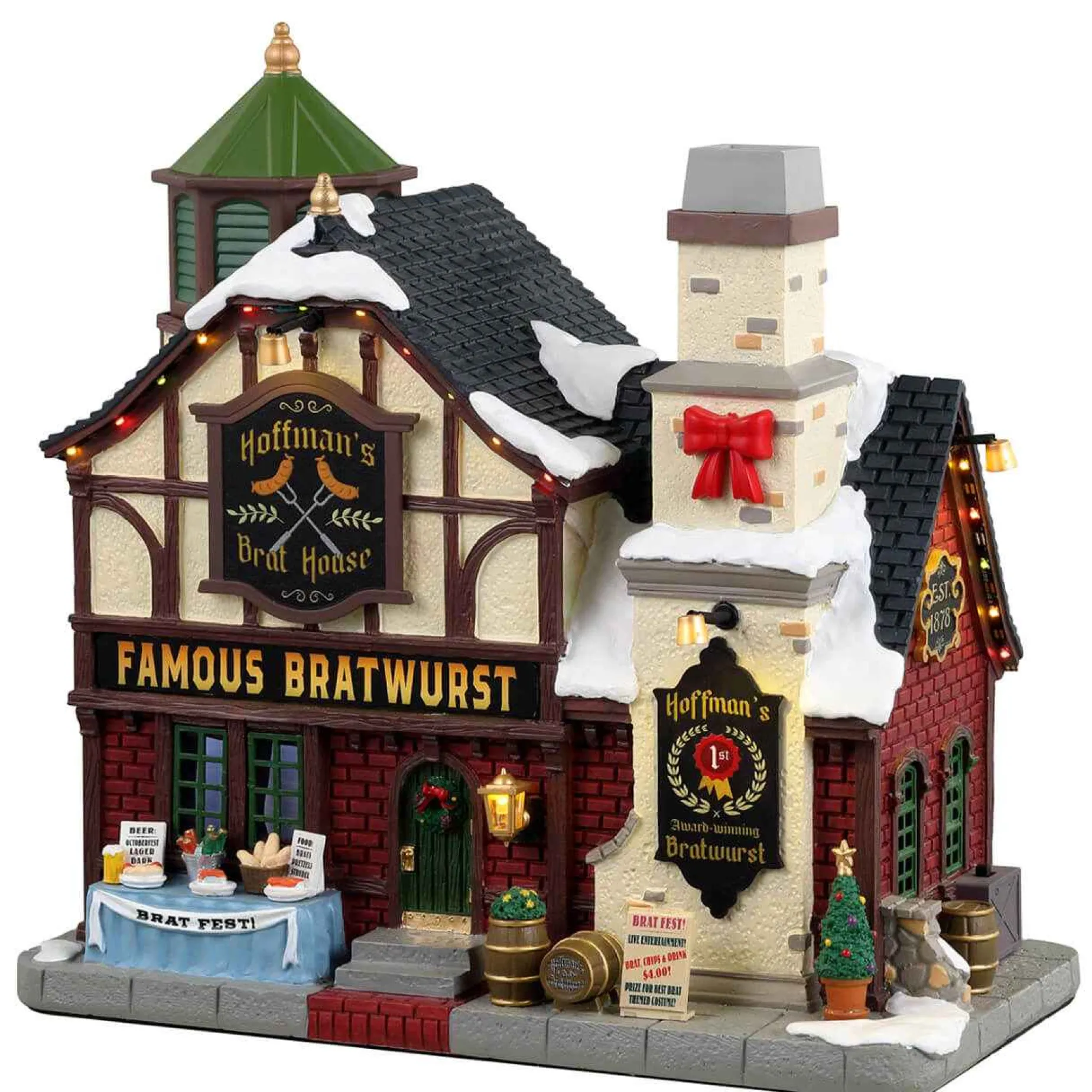 Lemax Village Collection Lighted Buildings* Hoffman's Brat House, With 4.5V Adaptor #35025