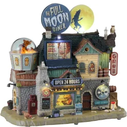 Lemax Village Collection New For 2023* The Full Moon Diner, With 4.5V Adaptor #35012
