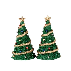 Lemax Village Collection Accessories* Classic Christmas Tree, Set Of 2 #34100