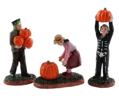 Lemax Village Collection Halloween Villages* Pumpkin Pickers, Set Of 3 #82565