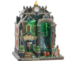 Lemax Village Collection Halloween Villages* Haunted Library, With 4.5V Adaptor #95441