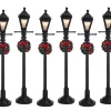 Lemax Village Collection Figurines* Gas Lantern Street Lamp, Set Of 6, B/O #64499