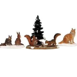 Lemax Village Collection Figurines* Woodland Animals, Set Of 4 #12516