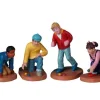 Lemax Village Collection Figurines* Marbles Champ, Set Of 4 #22118