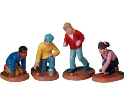 Lemax Village Collection Figurines* Marbles Champ, Set Of 4 #22118