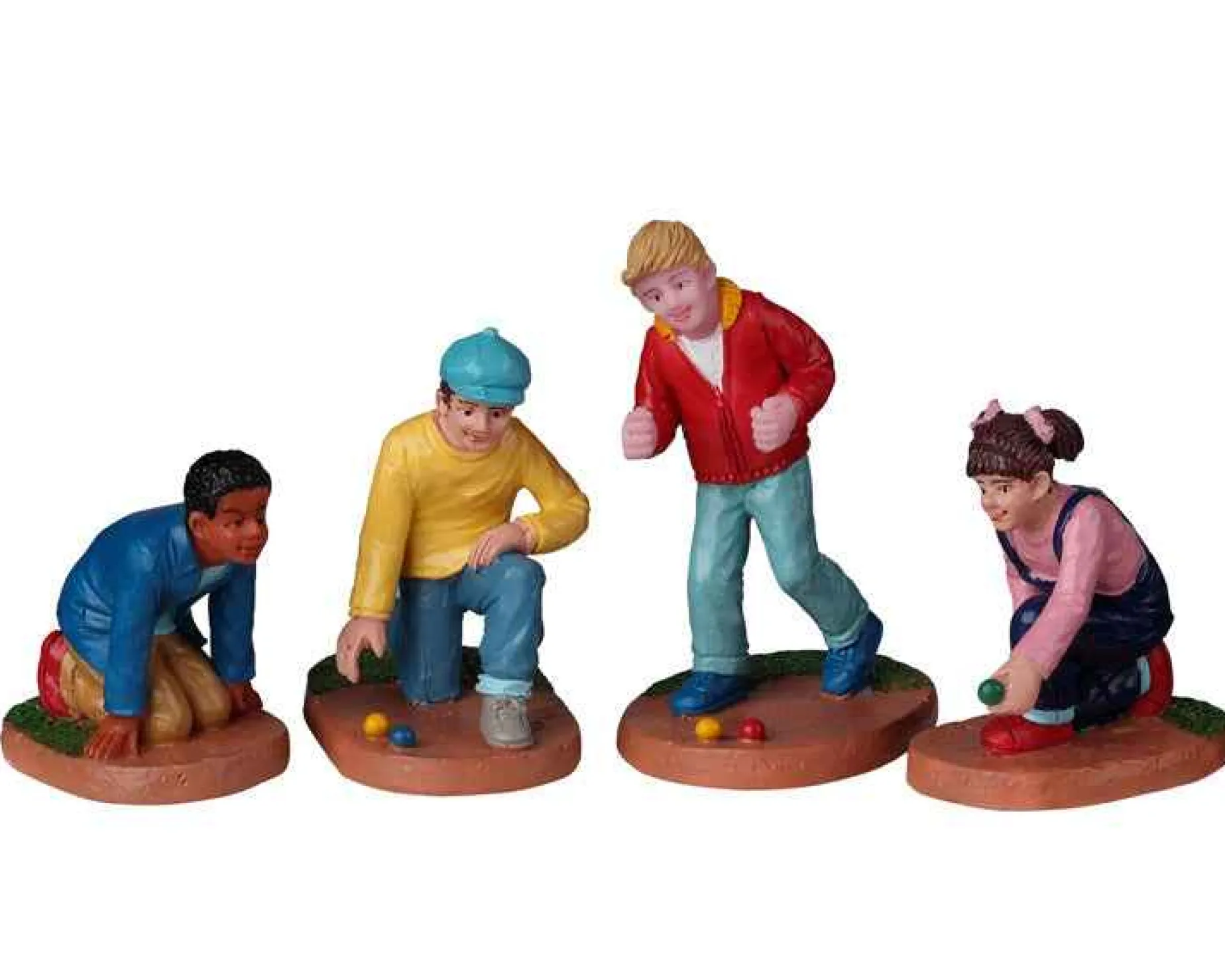 Lemax Village Collection Figurines* Marbles Champ, Set Of 4 #22118