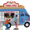 Lemax Village Collection Table Accents* Funnel Cakes Food Truck, Set Of 4 #93420