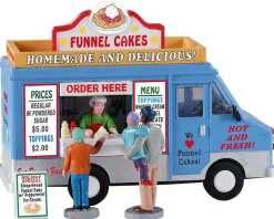 Lemax Village Collection Table Accents* Funnel Cakes Food Truck, Set Of 4 #93420