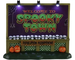Lemax Village Collection Halloween Villages* Spookytown Sign, B/O Lighted Accessory #04710