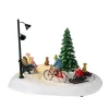 Lemax Village Collection Table Accents* Snowbiking With Dad, Battery Operated (4.5V) #34087