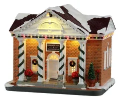 Lemax Village Collection Norman Rockwell Collection -New!* Berkshire Bank & Trust Company, With 4.5V Adaptor #15812