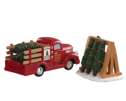 Lemax Village Collection Table Accents* Tree Delivery, Set Of 2 #93423