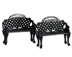 Lemax Village Collection Accessories* Patio Bench, Set Of 2 #34897