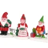 Lemax Village Collection Accessories* Christmas Garden Gnomes, Set Of 3 #04739