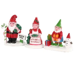Lemax Village Collection Accessories* Christmas Garden Gnomes, Set Of 3 #04739