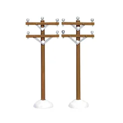 Lemax Village Collection Accessories* Telephone Poles, Set Of 2 #64461