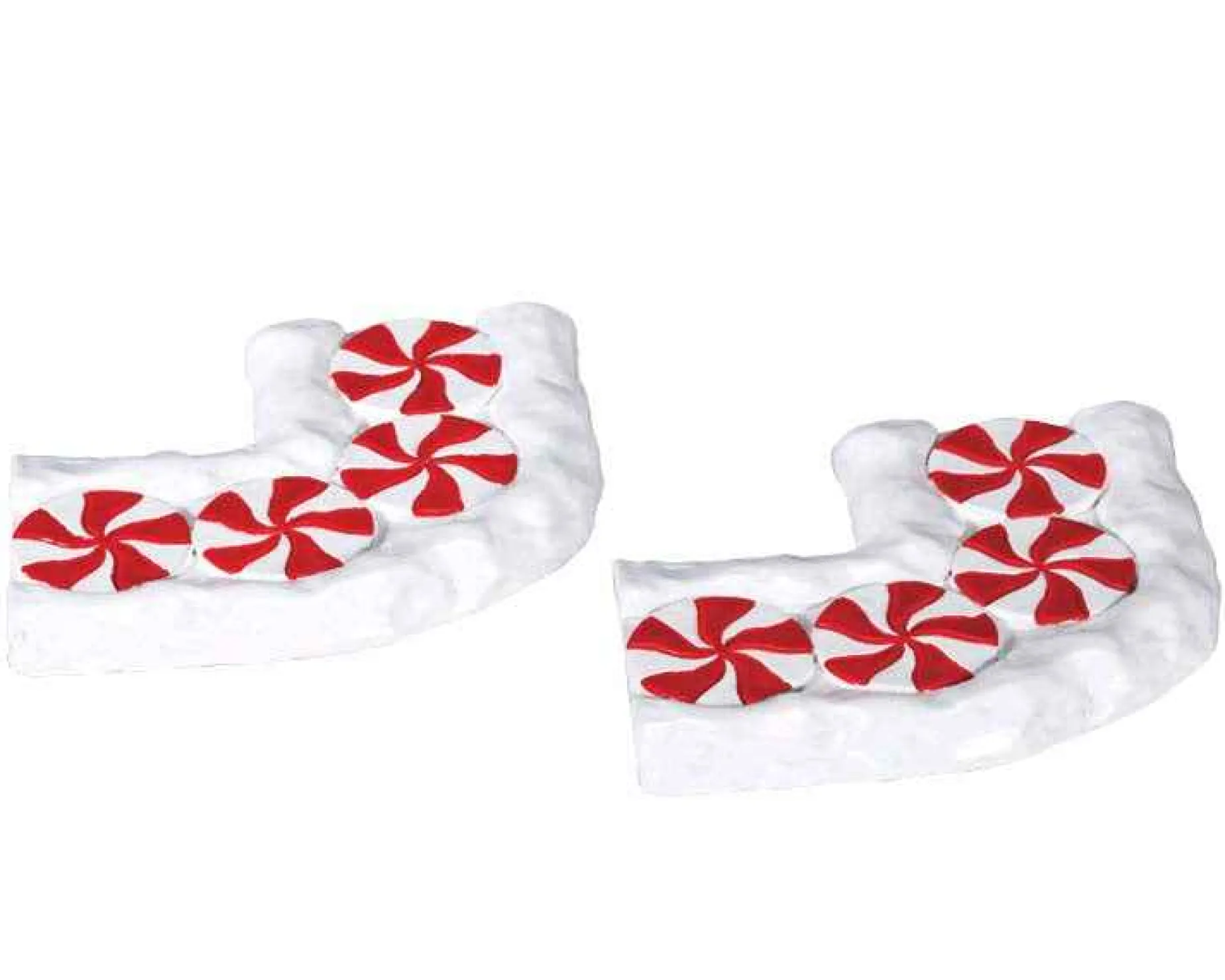 Lemax Village Collection Accessories* Candy Cane Lane, Curved, Set Of 2 #74207