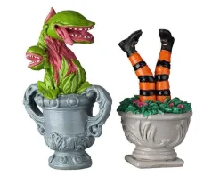 Lemax Village Collection Halloween Villages* Spooky Planter Urns, Set Of 2 #24946