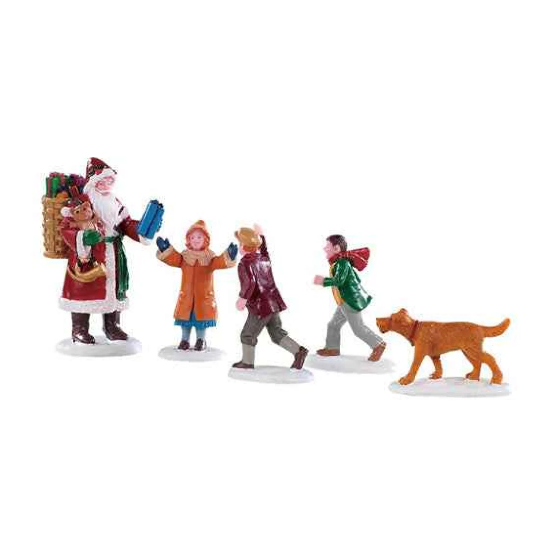 Lemax Village Collection Figurines* Papa Christmas!, Set Of 5 #92745