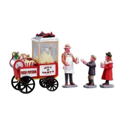 Lemax Village Collection Figurines* Popcorn Seller, Set Of 4 #02832