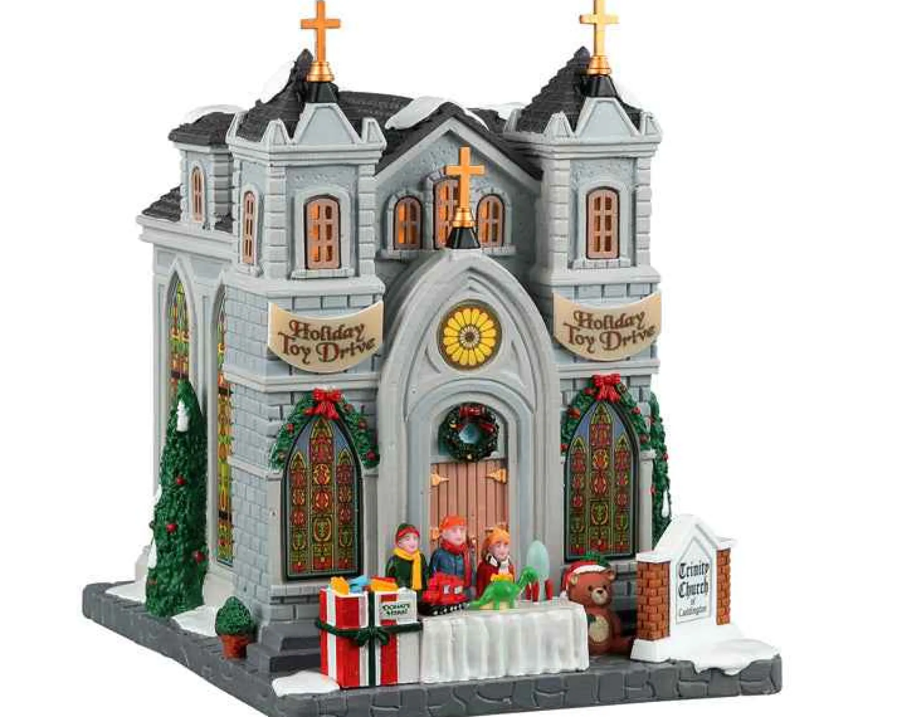 Lemax Village Collection Lighted Buildings* Trinity Church Of Caddington #25884
