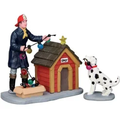 Lemax Village Collection Figurines* Spot Helps Out, Set Of 2 #52320