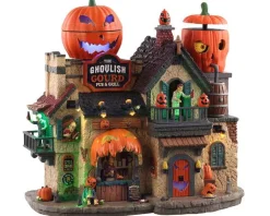 Lemax Village Collection Halloween Villages* The Ghoulish Gourd Pub & Grill, With 4.5V Adaptor #05602