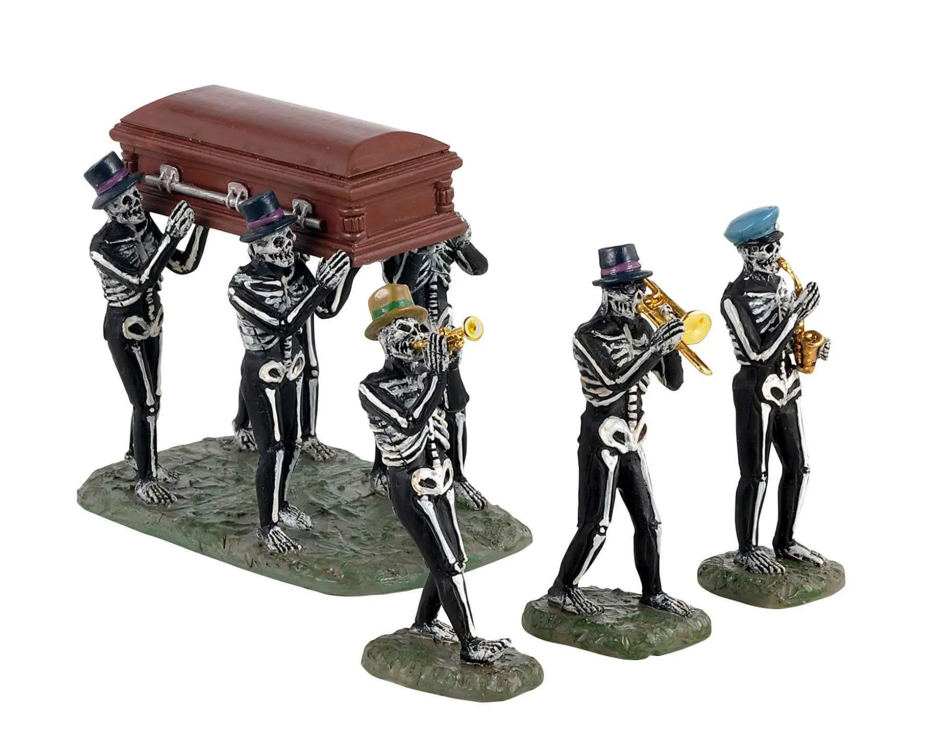Lemax Village Collection Halloween Villages* Jazz Funeral, Set Of 4 #13554