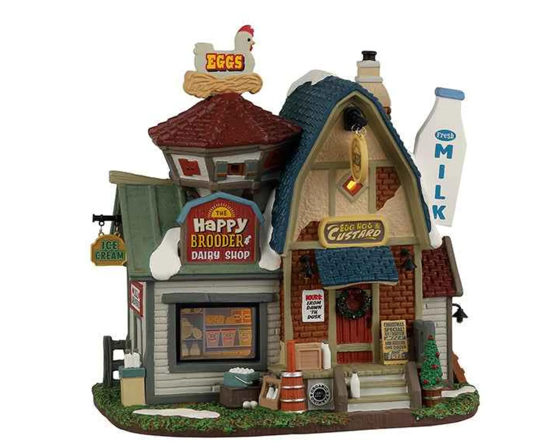 Lemax Village Collection Lighted Buildings* The Happy Brooder & Dairy Shop #25913