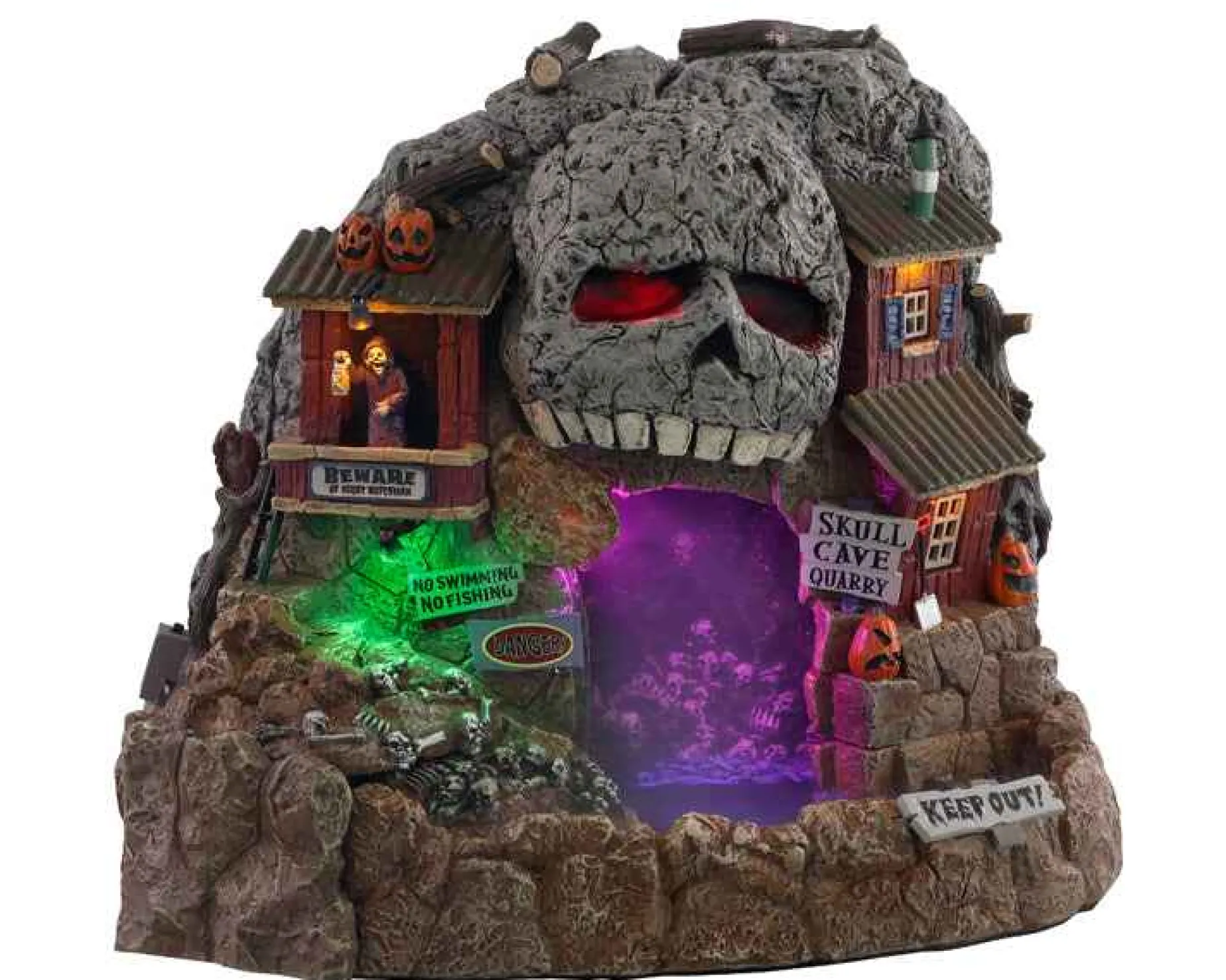 Lemax Village Collection Halloween Villages* Skull Cave Quarry, With 4.5V Adaptor #14822